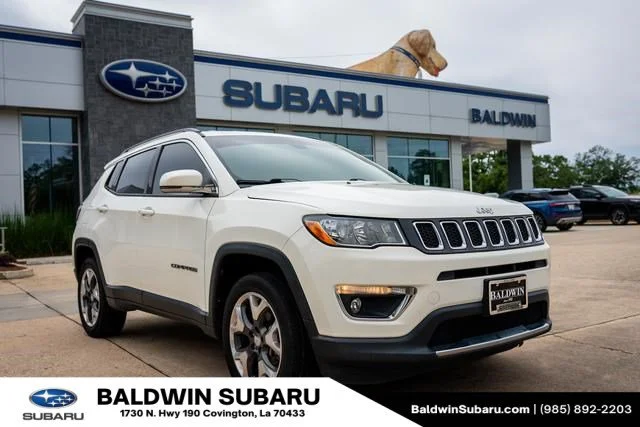 Used 2019 White Clearcoat Jeep Limited image 1