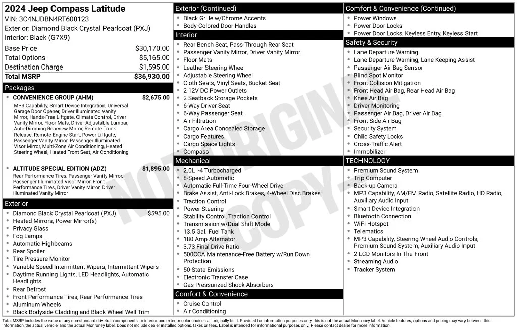 Used 2024 Black Jeep Latitude image 2