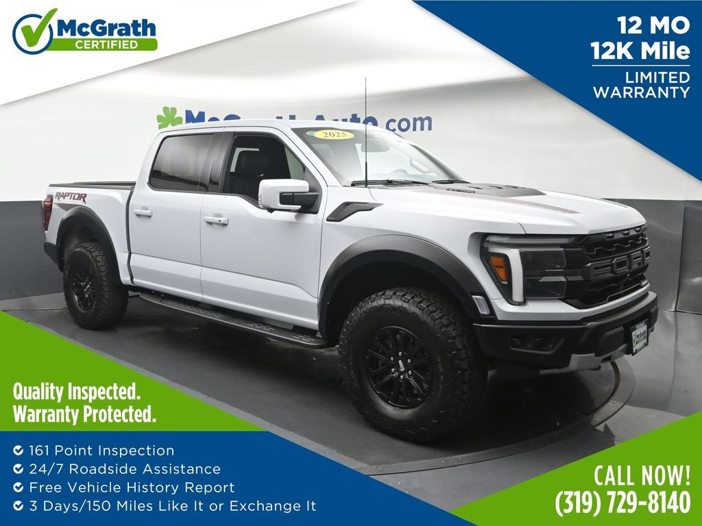 Used 2025 White Ford Raptor image 1