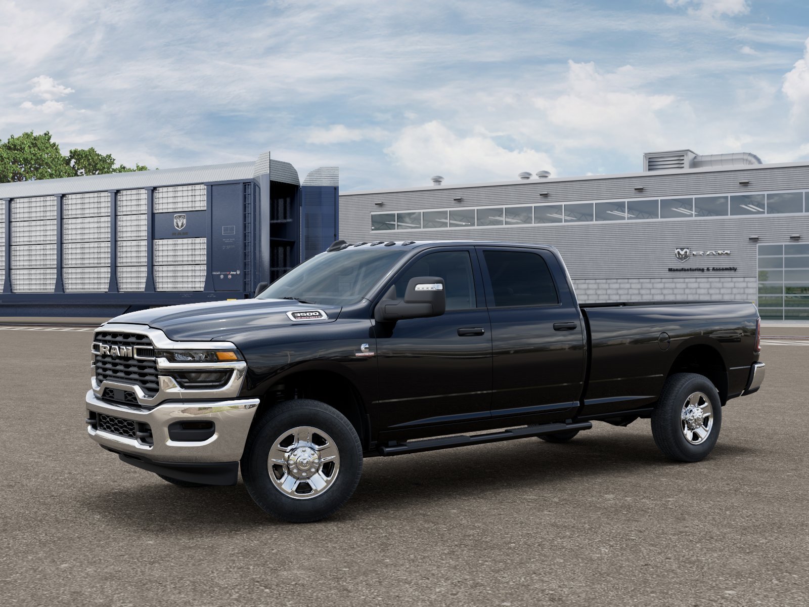New 2027 Diamond Black Crystal Pearl-Coat Exterior Paint RAM Tradesman image 1