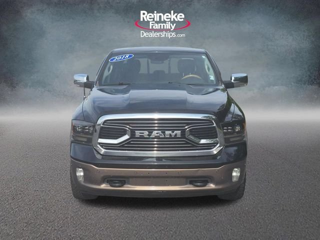 Used 2018 Brilliant Black Crystal Pearlcoat Ram Laramie Longhorn image 2
