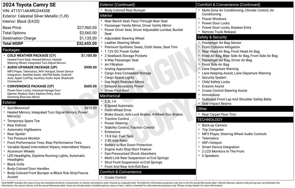 Used 2024 Silver Toyota SE image 42