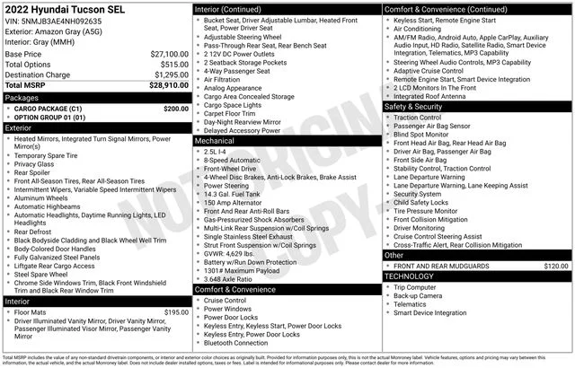 Used 2022 Gray Hyundai SEL image 4