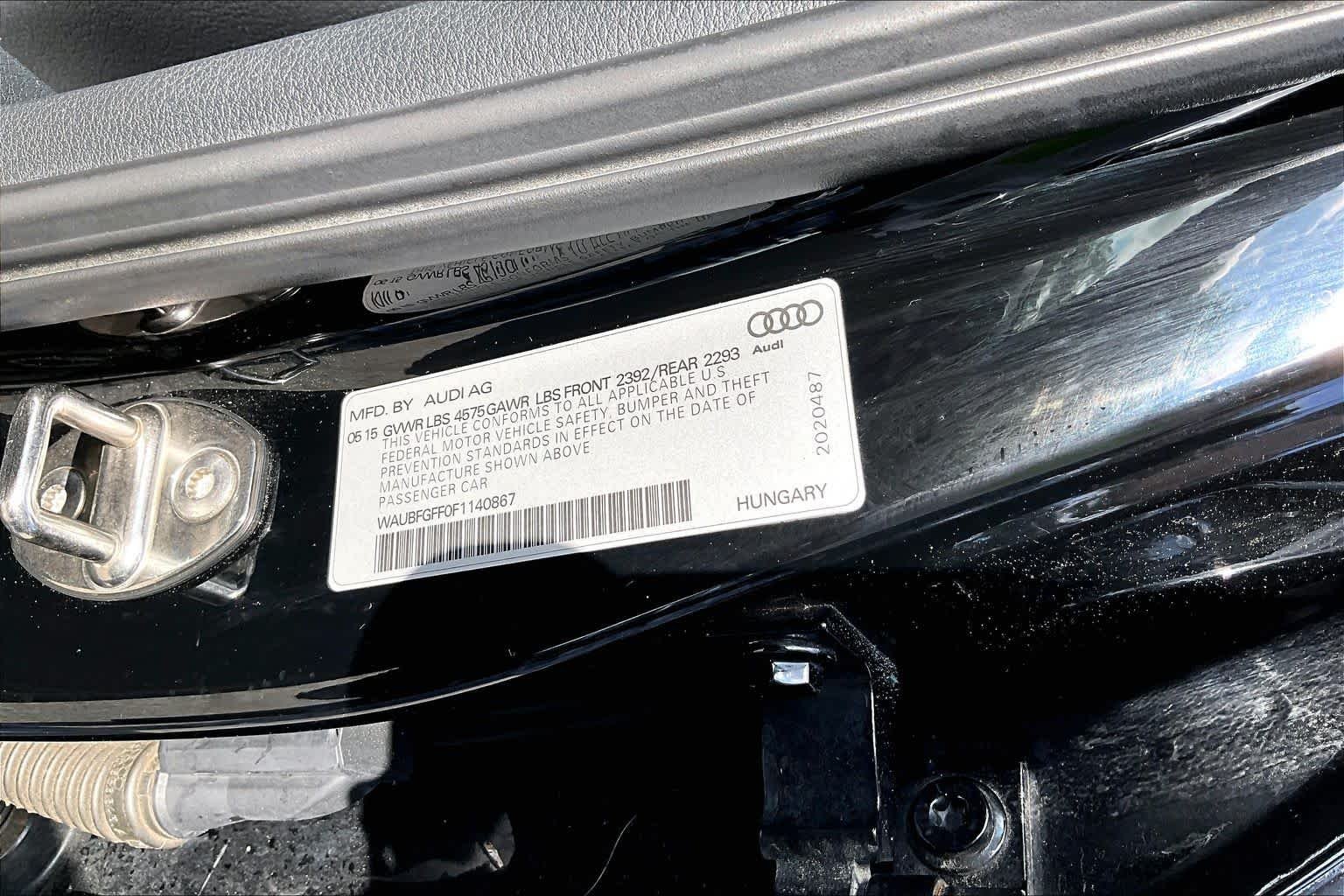 Used 2015 Brilliant Black Audi 2.0T Premium image 31