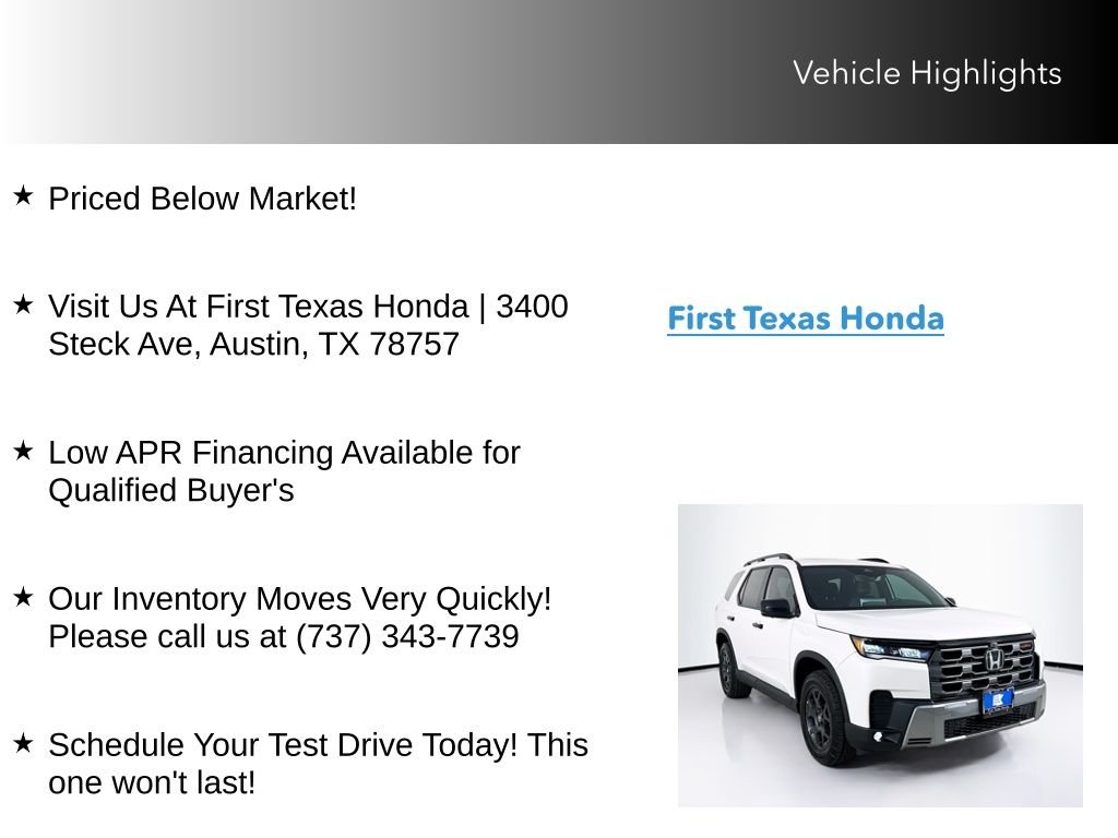 Certified Used 2026 Platinum White Pearl Honda TrailSport image 10