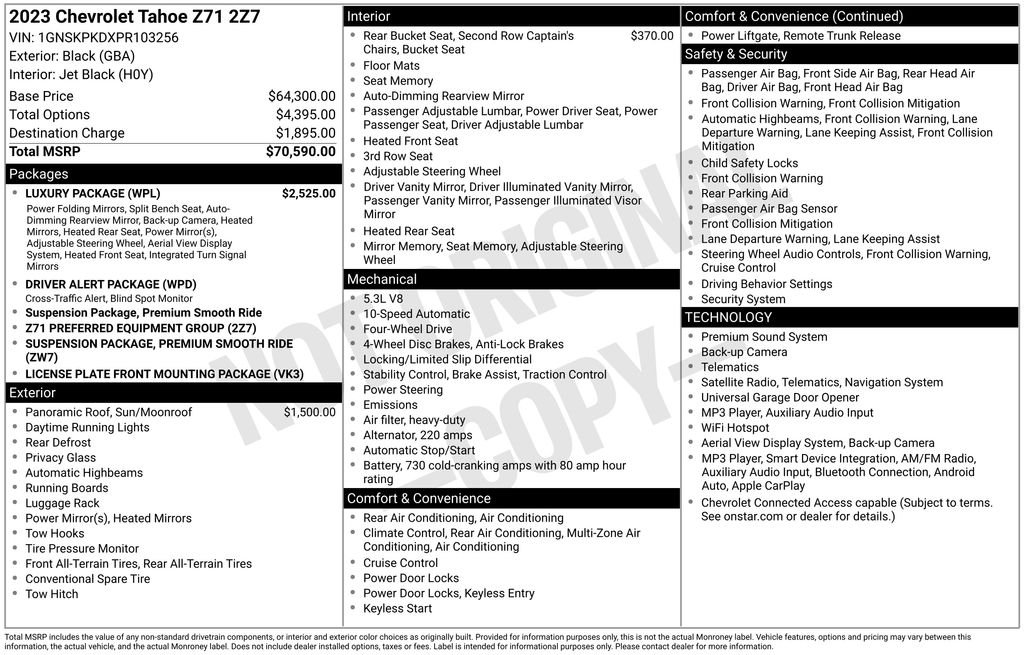 Used 2023 Black Chevrolet Z71 image 24