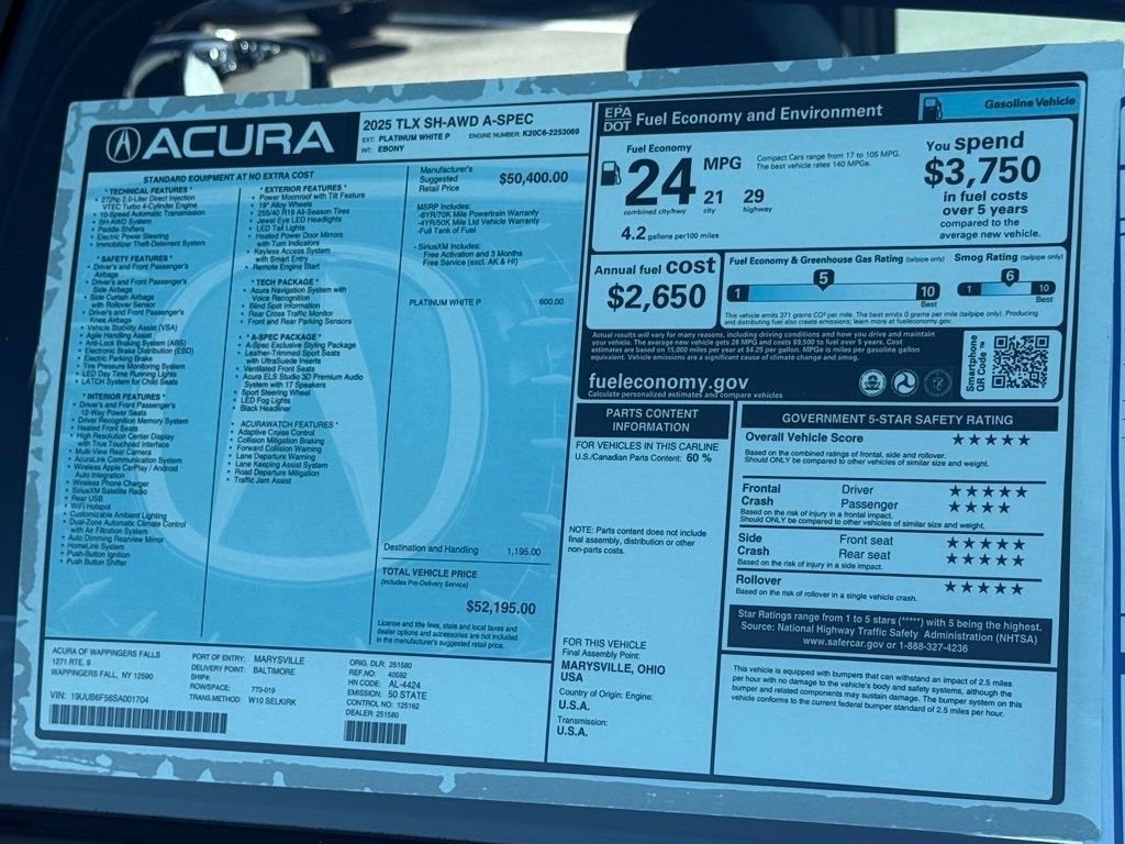 2025 Acura TLX A-Spec Package - Photo 26