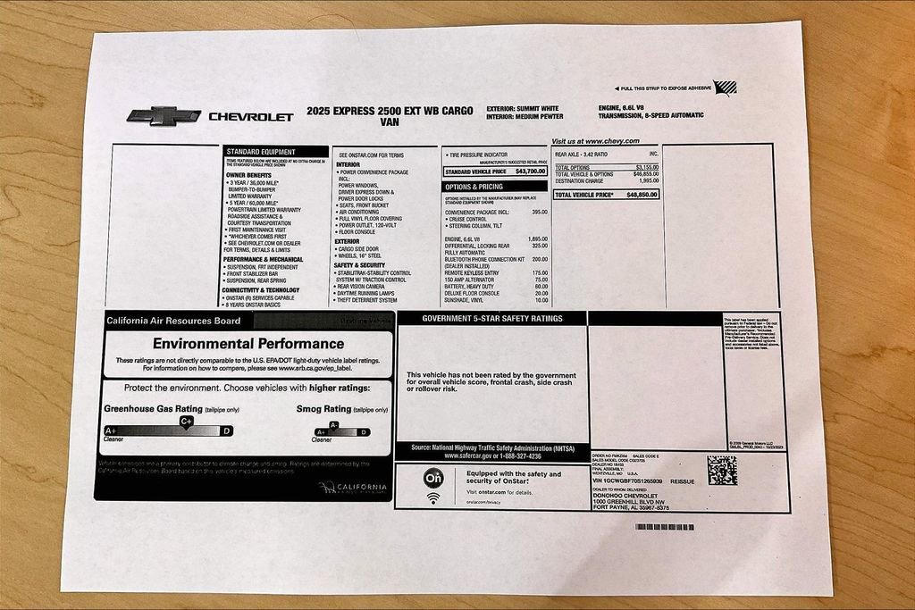 2025 Chevrolet Express Cargo Work Van - Photo 23