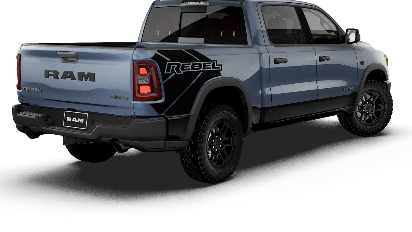 New 2027 Forged Blue Metallic Exterior Paint RAM REBEL image 14