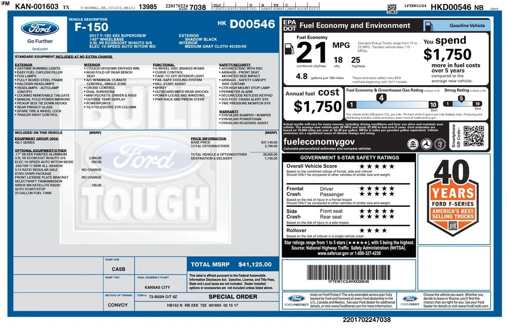 Used 2017 Shadow Black Ford XLT image 6