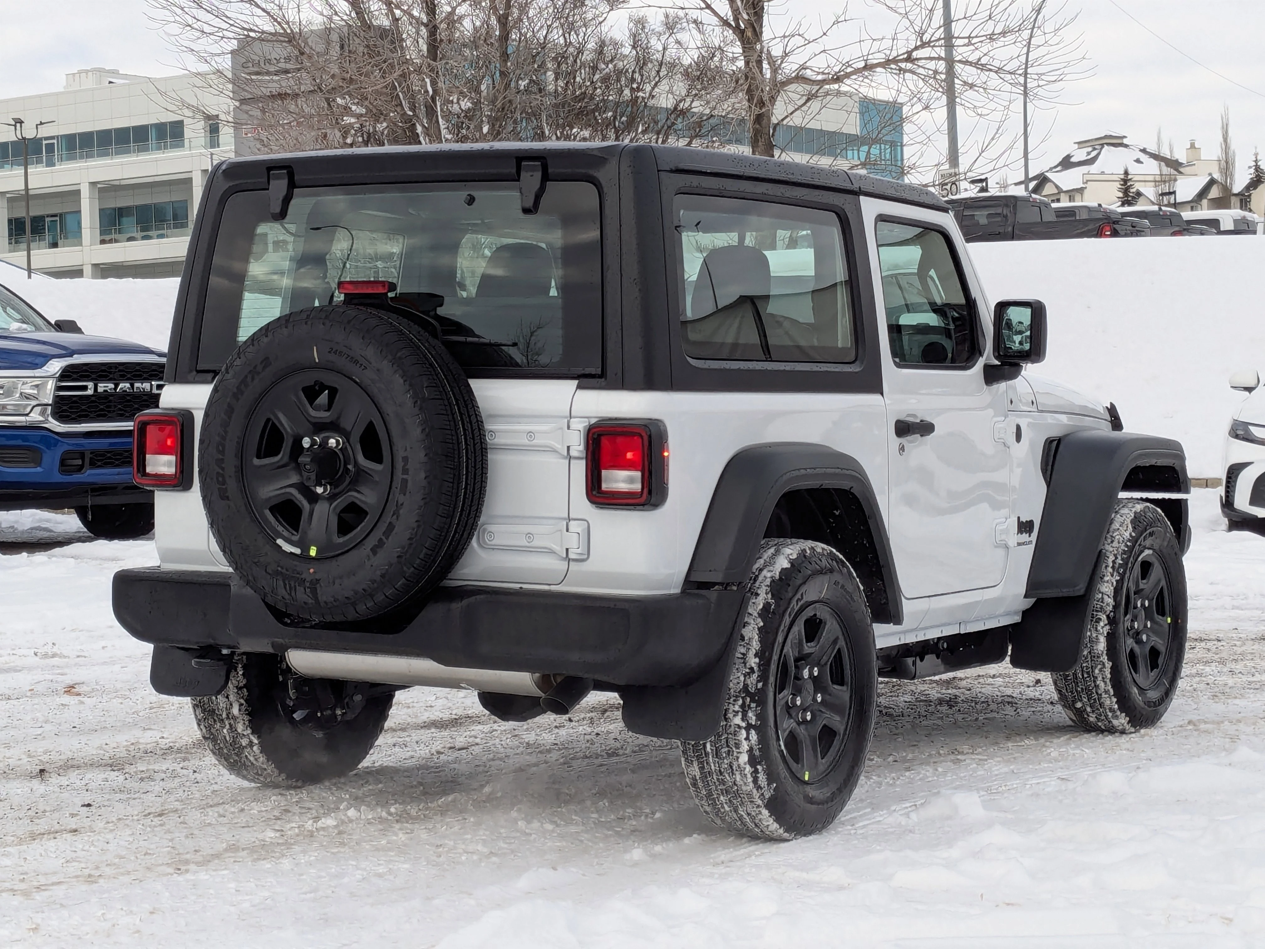 New 2026 White Jeep Sport - - Black Freedom Top - Customer Preferred Pkg 22B - 8-Speed Auto & More image 8