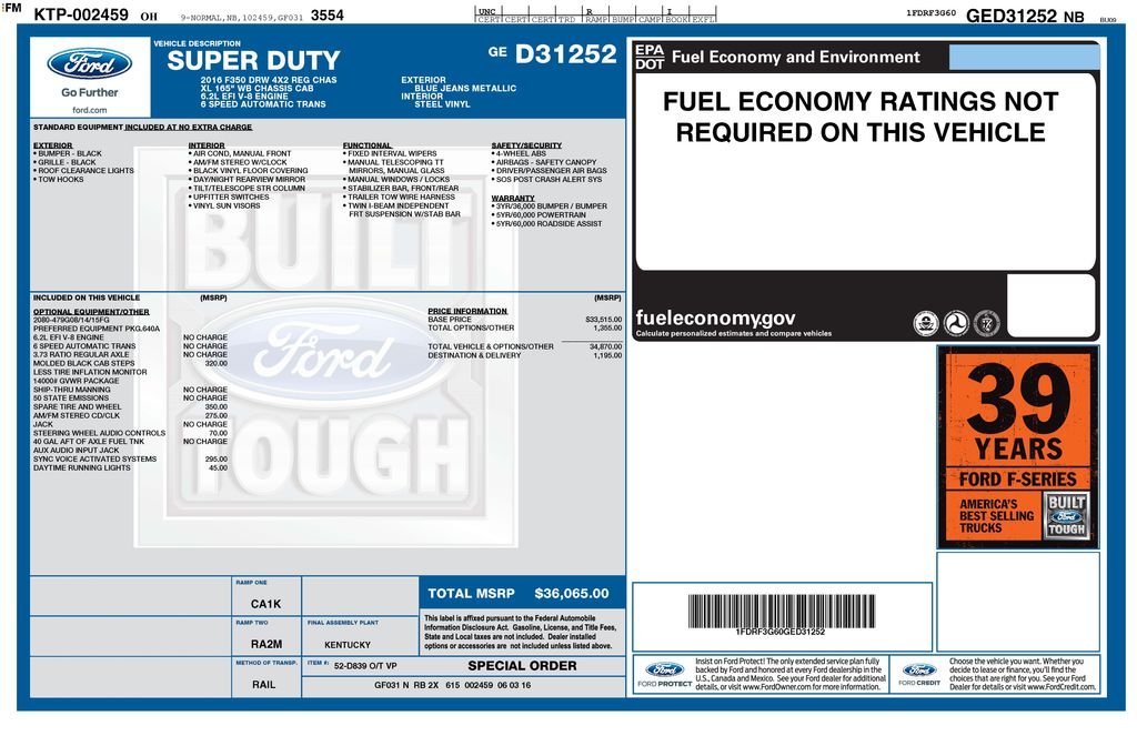Used 2016 Blue Ford XL image 2