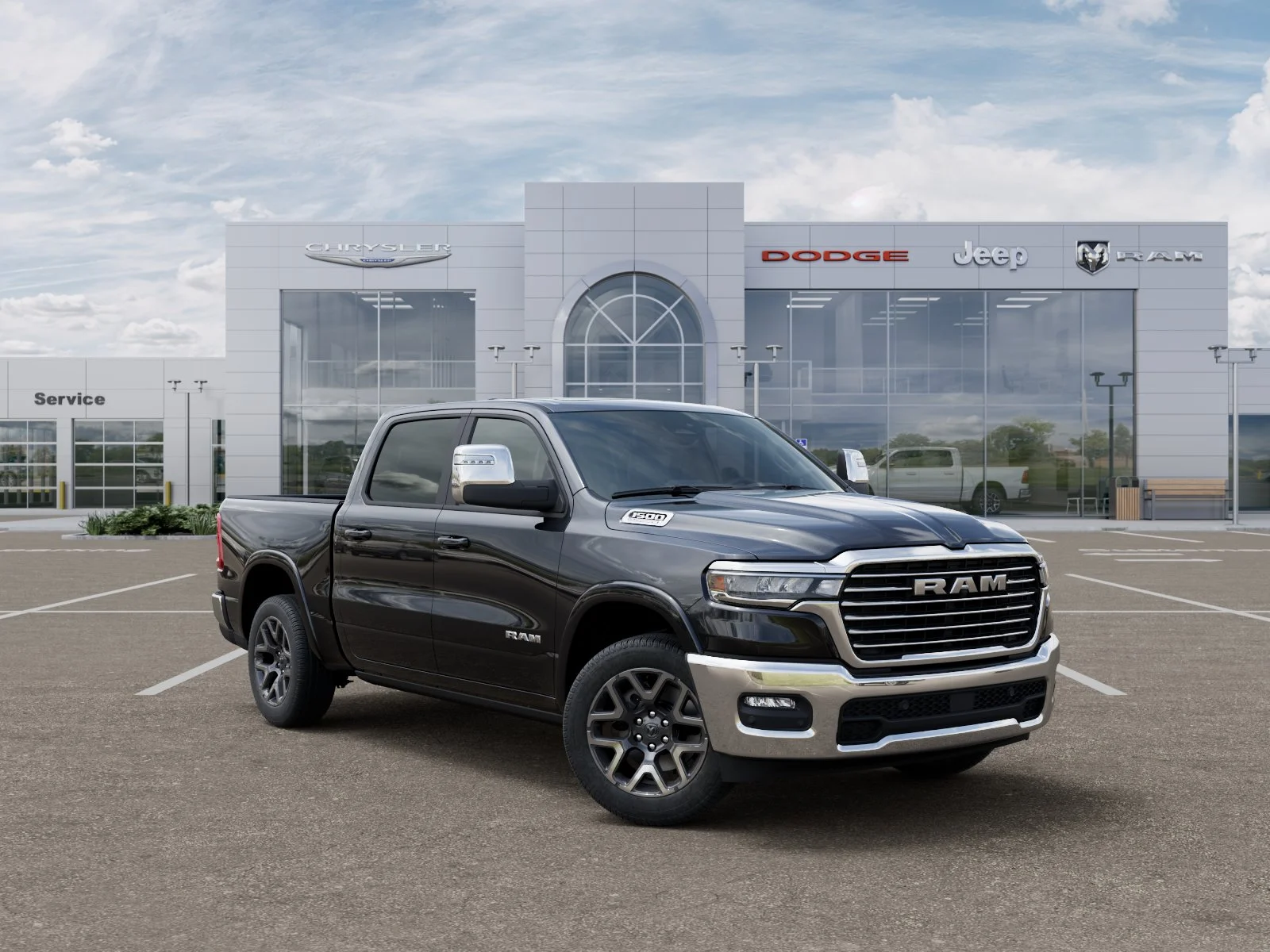 New 2026 Diamond Black Crystal Pearl-Coat Exterior Paint RAM Laramie image 32