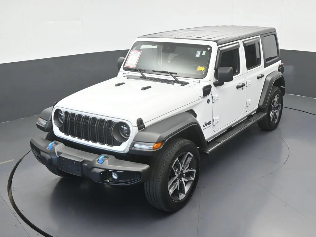 Used 2024 Bright White Clearcoat Jeep Sport S 4xe image 42