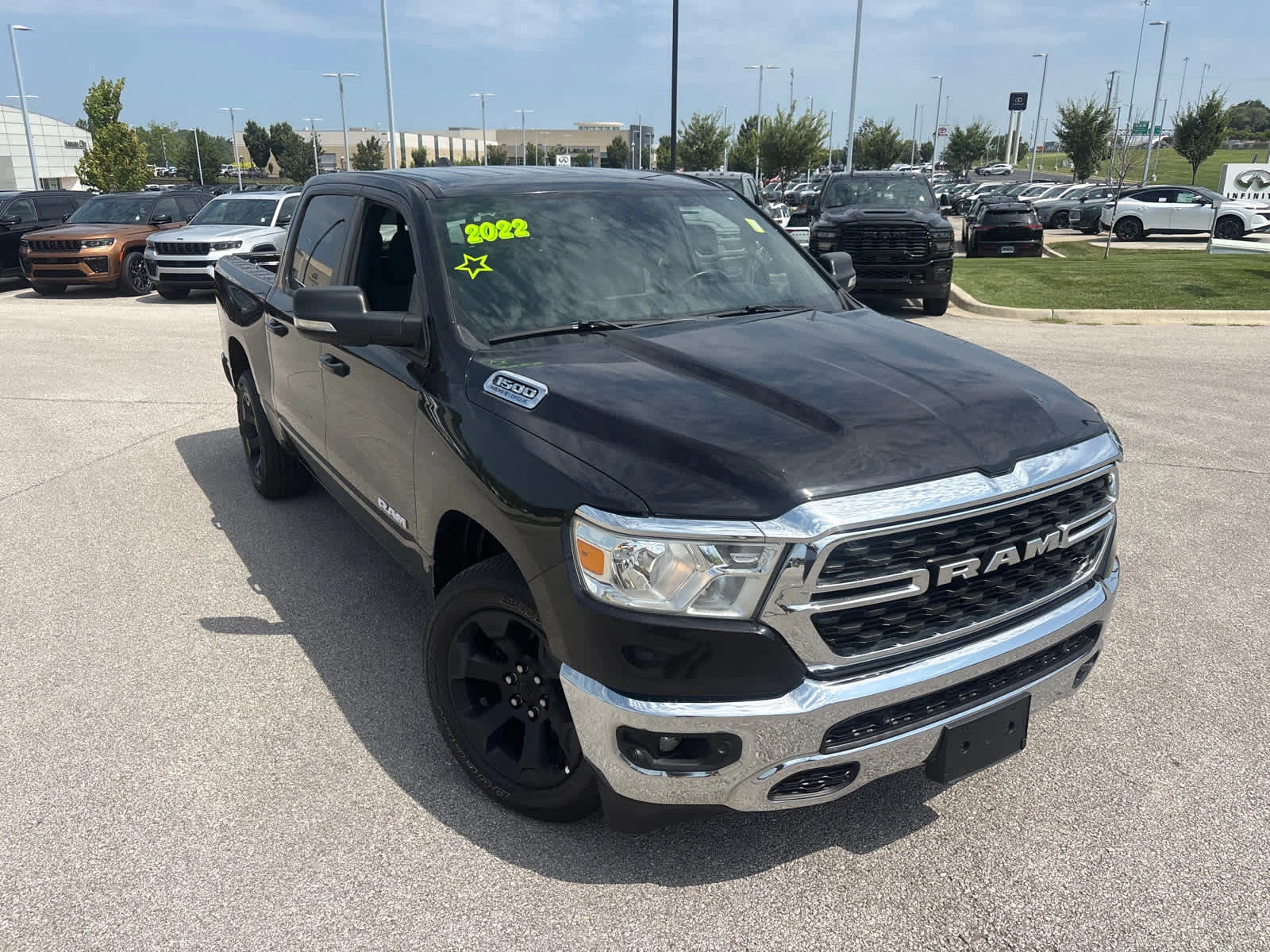 Used 2022 Diamond Black Crystal Pearlcoat Ram Big Horn image 3