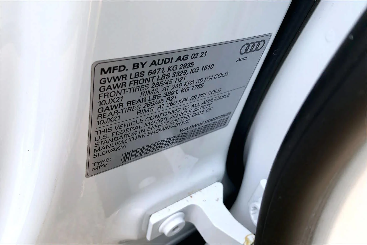 Used 2021 Glacier White Metallic Audi Premium Plus image 31