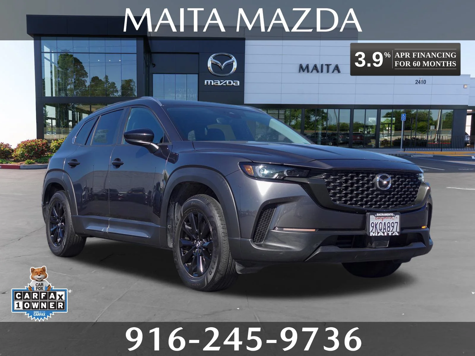 Certified Used 2024 Machine Gray Metallic Mazda 2.5 S Preferred Package image 1