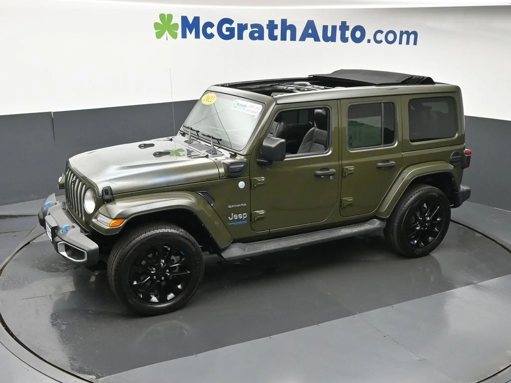 Used 2022 Green Jeep Unlimited Sahara 4xe image 24