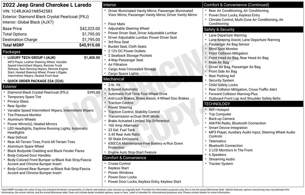Used 2022 Black Jeep Laredo image 17