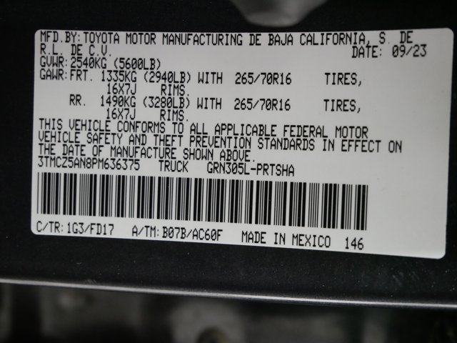 Used 2023 Magnetic Gray Metallic Toyota Double Cab TRD Off-Road w/ Technology Pkg image 30