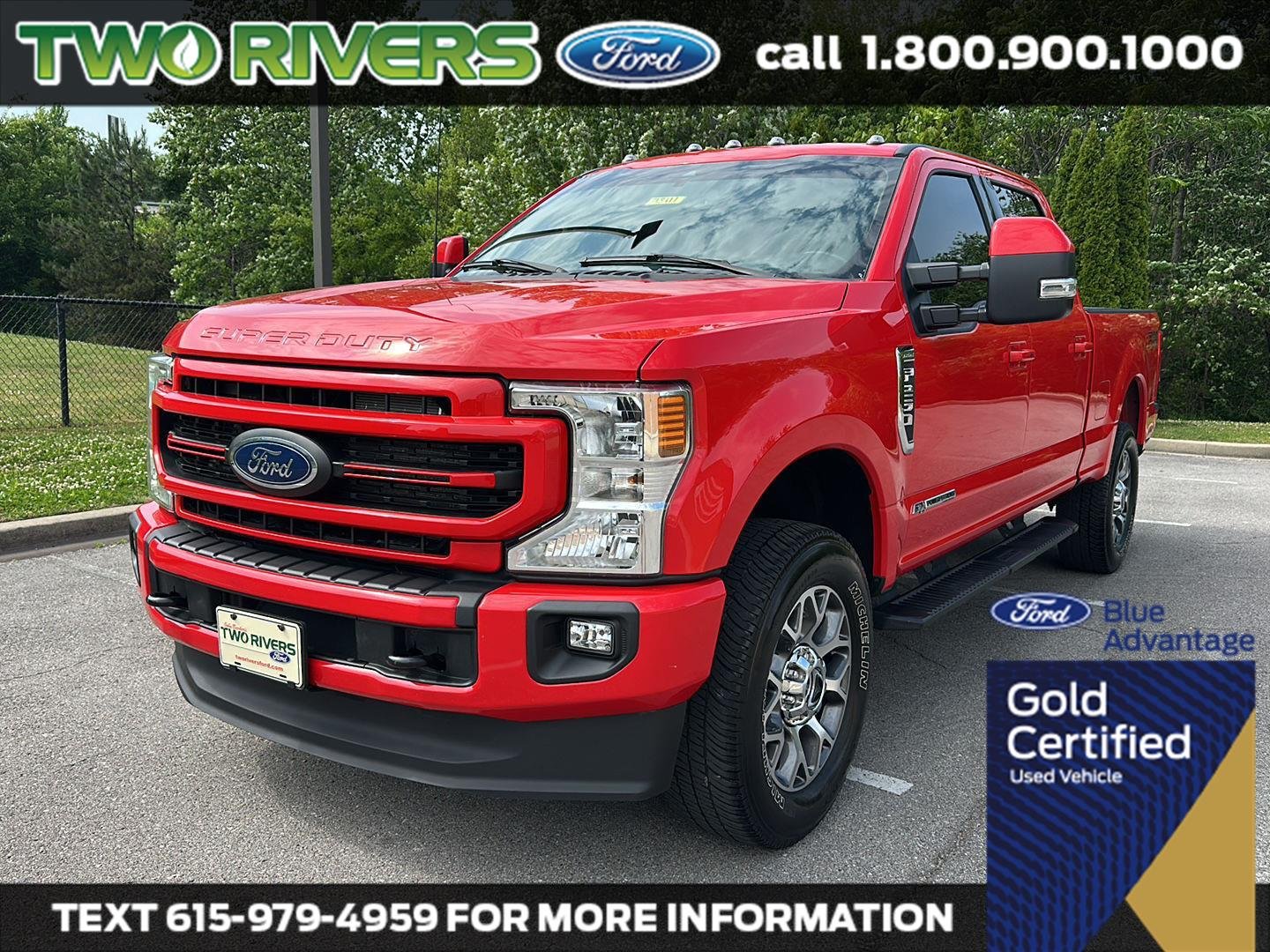 Certified Used 2022 Red Ford LARIAT image 1