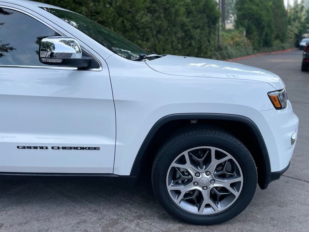 Used 2021 Bright White Clearcoat Jeep Limited image 1