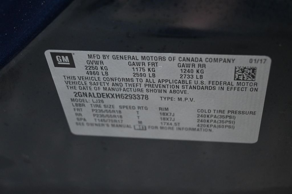 Certified Used 2017 Blue Velvet Metallic Chevrolet Premier image 39