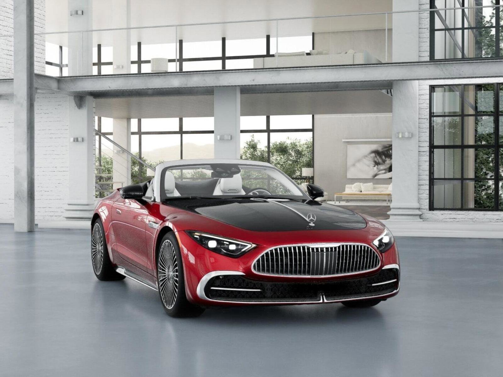 New 2026 MANUFAKTUR garnet red metallic (Red Ambiance) Mercedes-Benz Maybach SL 680 Monogram Series image 9