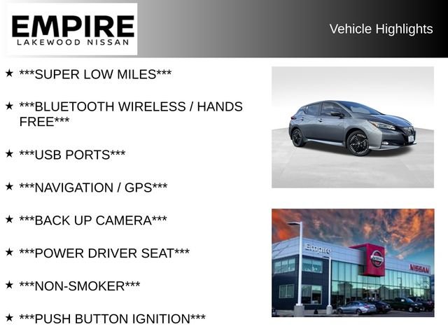 Used 2024 Nissan LEAF SV PLUS with VIN 1N4CZ1CV2RC556439 for sale in Lakewood, CO