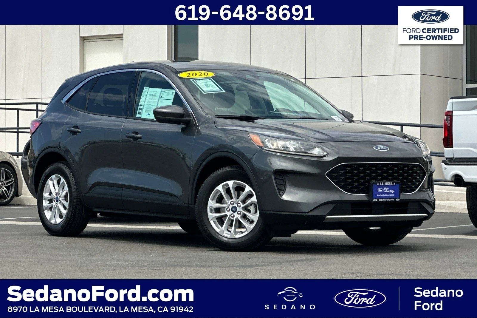 Certified Used 2020 Magnetic Metallic Ford SE image 1