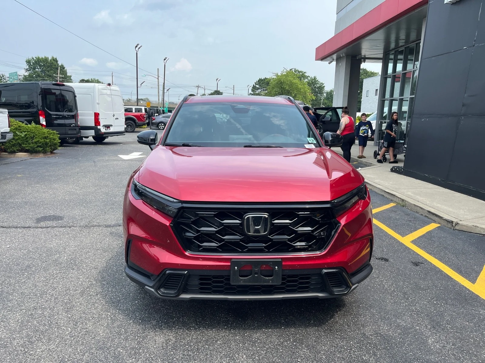 Used 2023 Radiant Red Metallic Honda Sport AWD image 2