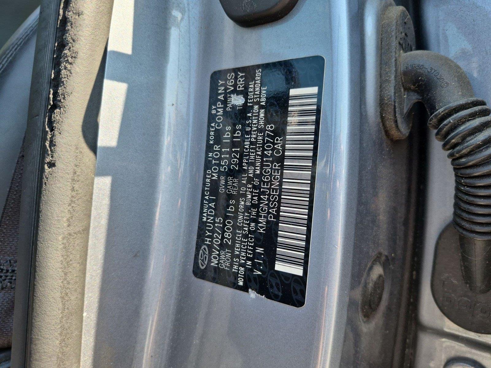 Used 2016 Parisian Gray Hyundai 3.8L image 42