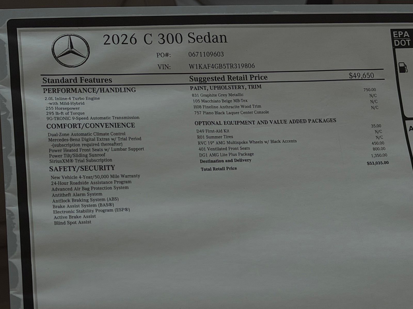 New 2026 Graphite Grey Metallic Mercedes-Benz C 300 image 20