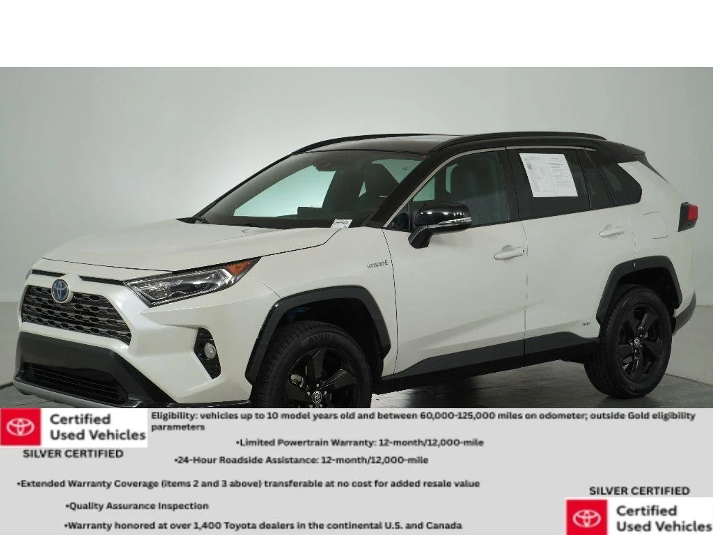 Certified Used 2021 Blizzard Pearl/Midnight Black Metallic Toyota Hybrid XSE image 8