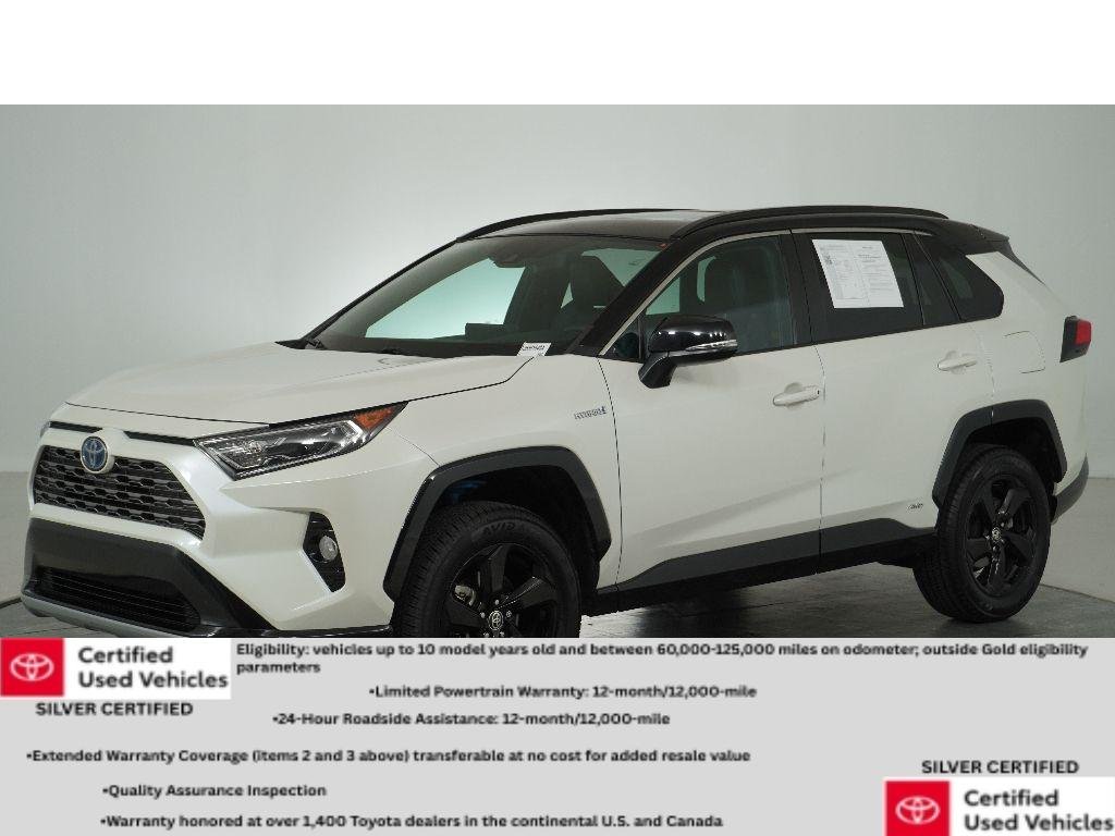 Used 2021 Blizzard Pearl/Midnight Black Metallic Toyota Hybrid XSE image 8