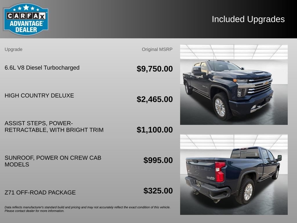 Used 2021 NORTHSKY BLUE METALLIC Chevrolet High Country image 3