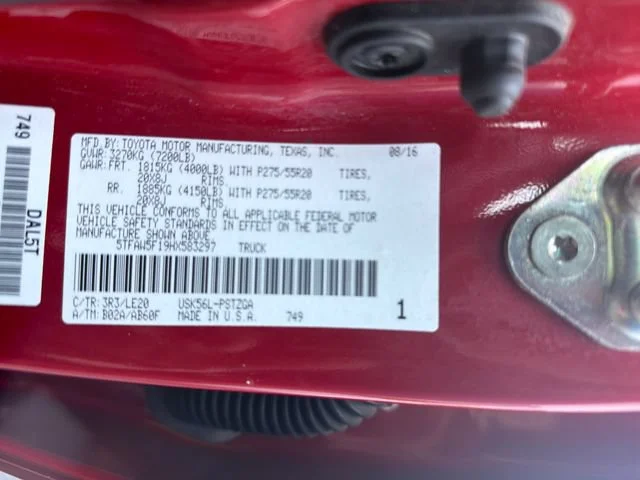 Used 2017 Red Toyota Platinum 5.7L V8 image 35