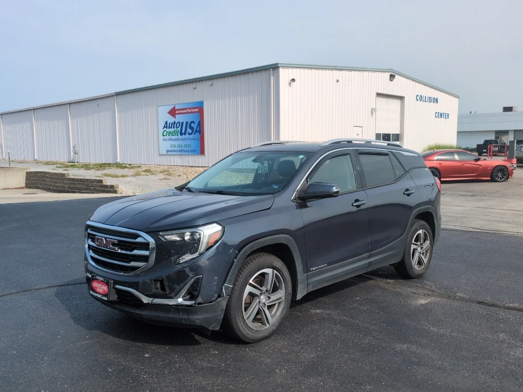 Used 2018 Blue Steel Metallic GMC SLT image 1