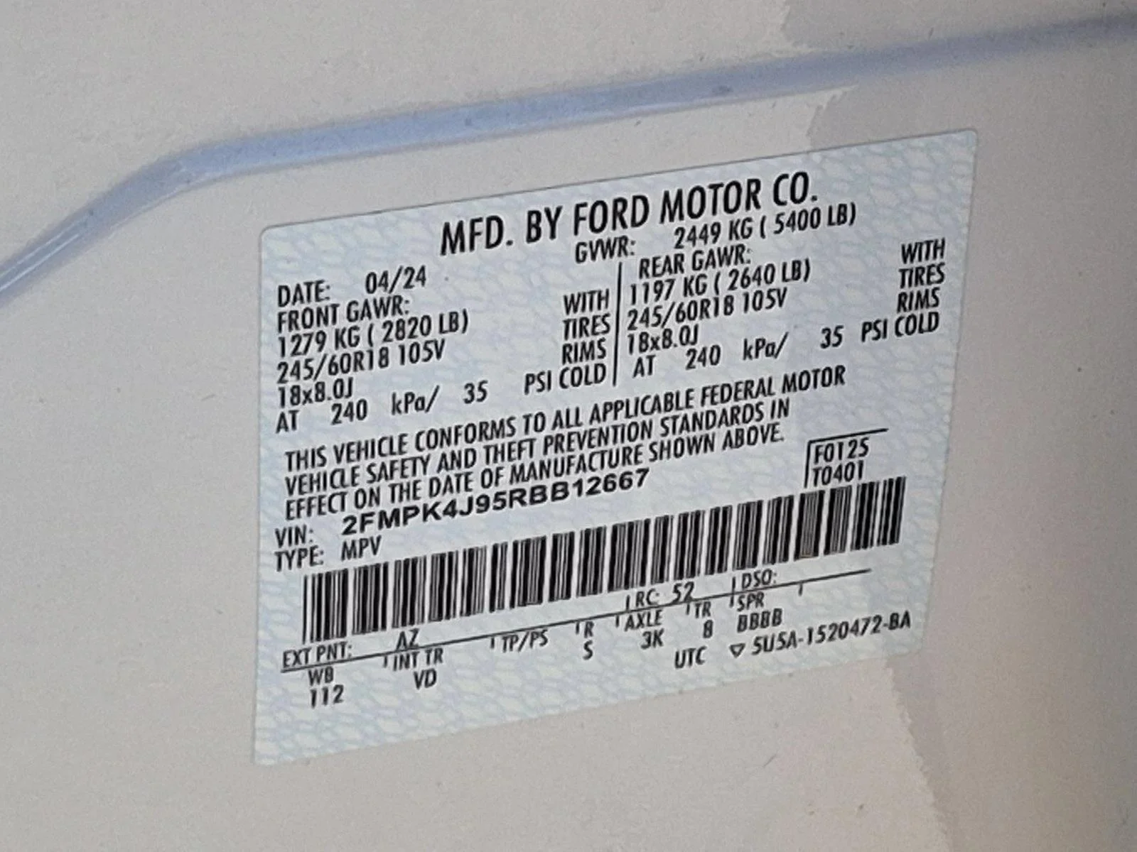 Used 2024 Star White Ford SEL image 24
