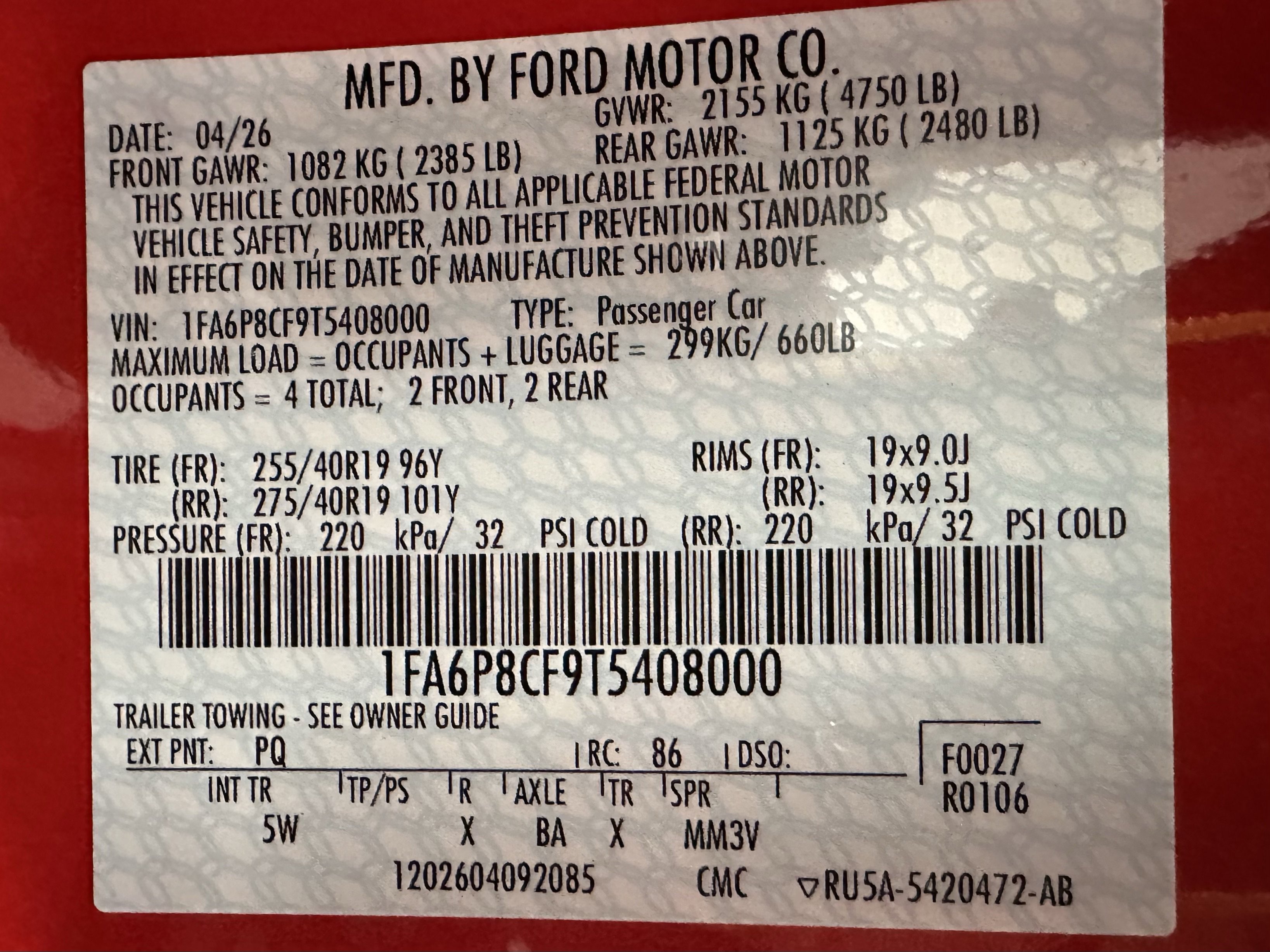 New 2026 Race Red Ford GT Premium Fastback image 40