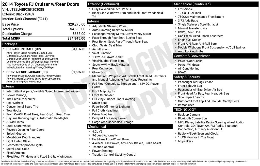 Used 2014 Black Toyota Base image 8