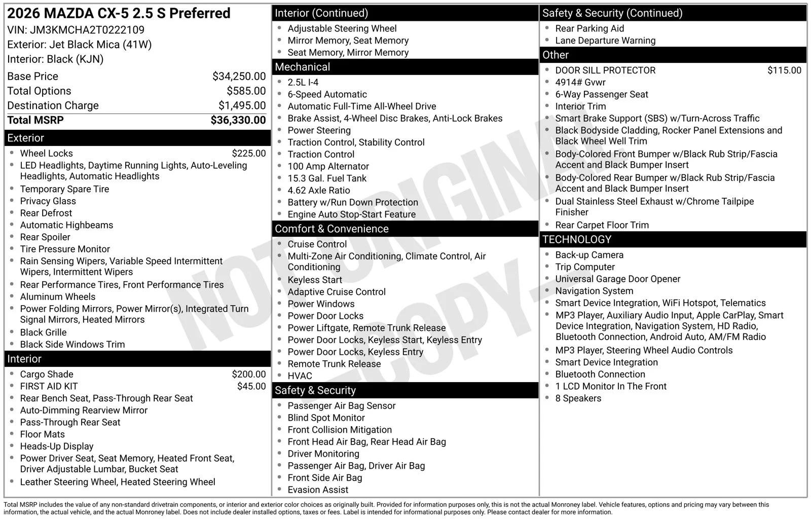 New 2026 Jet Black Mica Mazda 2.5 S Preferred image 4