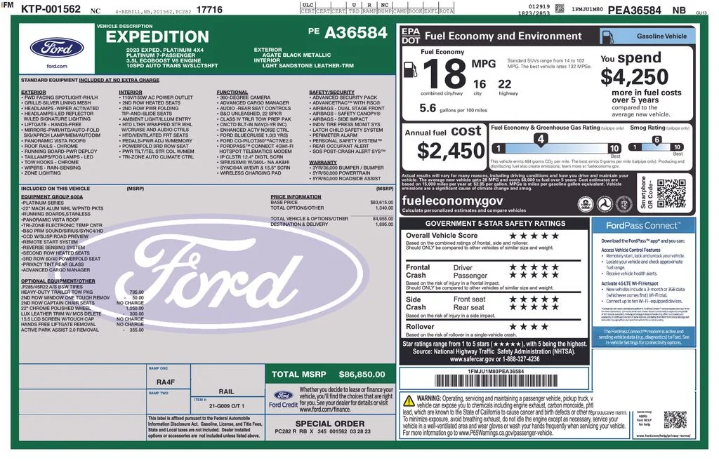 Used 2023 Black Ford Platinum image 37