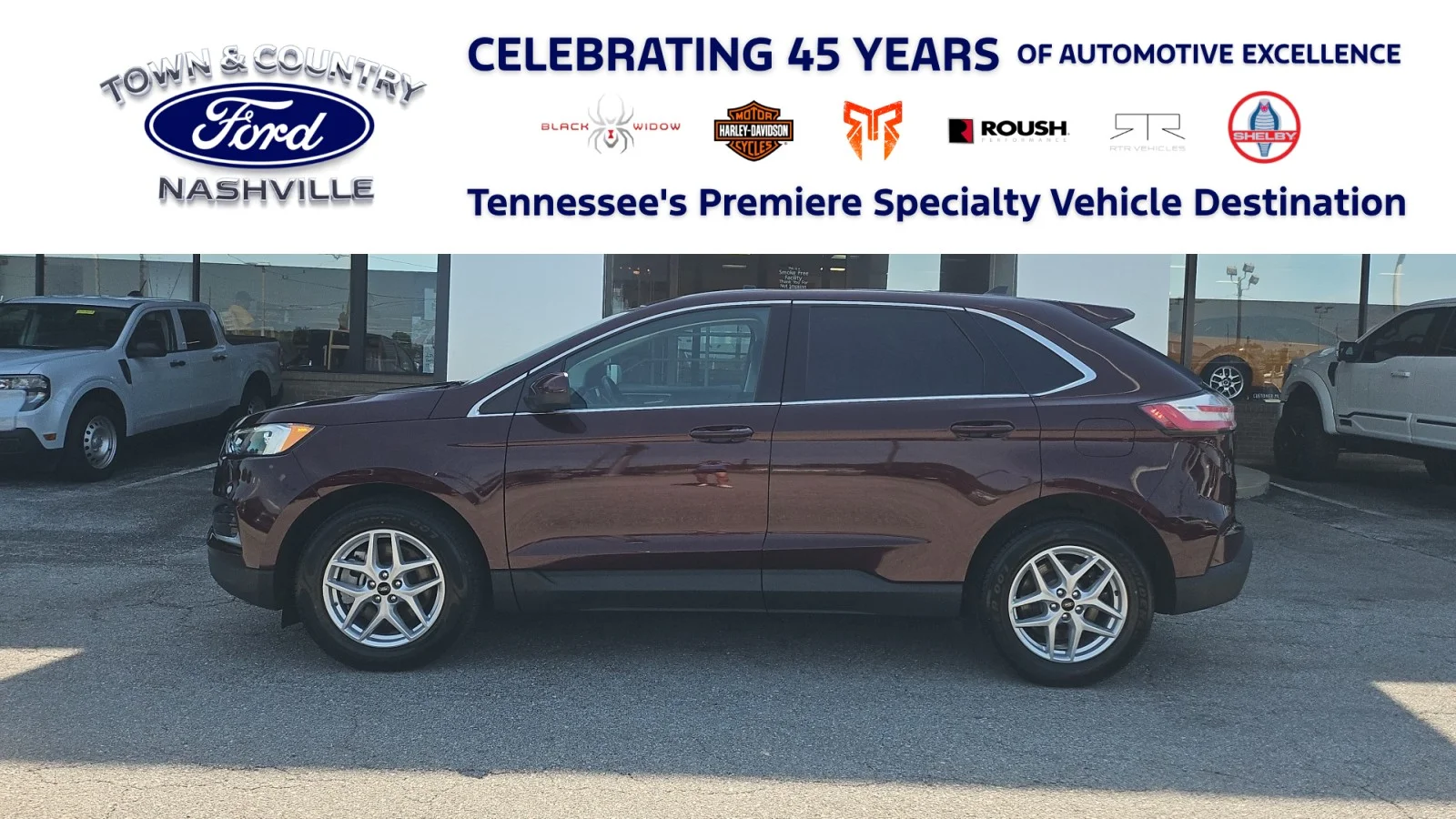 Used 2024 Red Ford 2024 FORD EDGE SEL 4DR SUV 112.2 WB AWD image 1