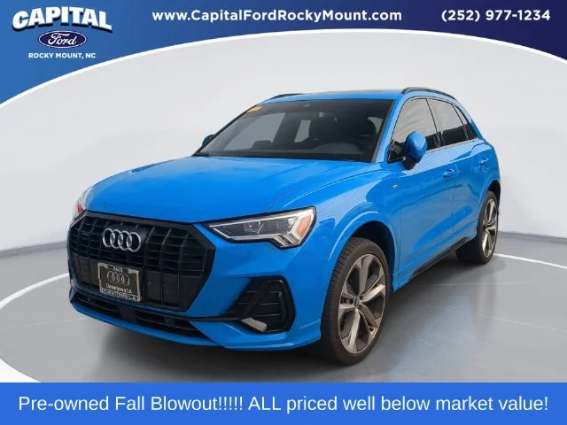 Used 2021 Blue Audi Premium Plus image 1