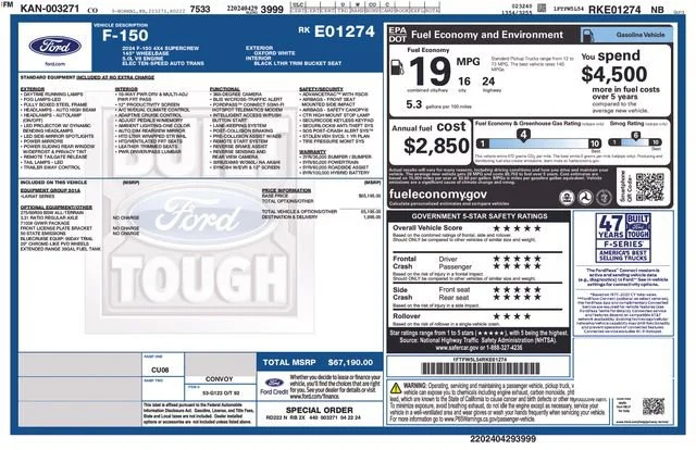Used 2024 White Ford LARIAT image 38
