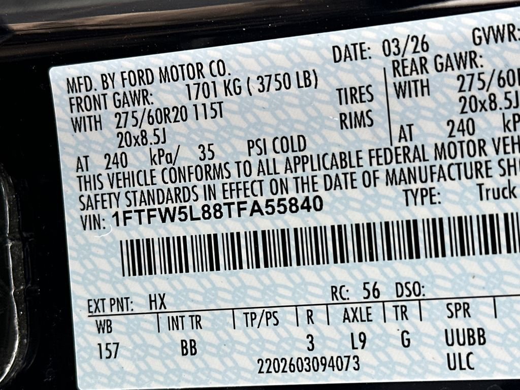 New 2026 Antimatter Blue Metallic Ford Lariat® image 33