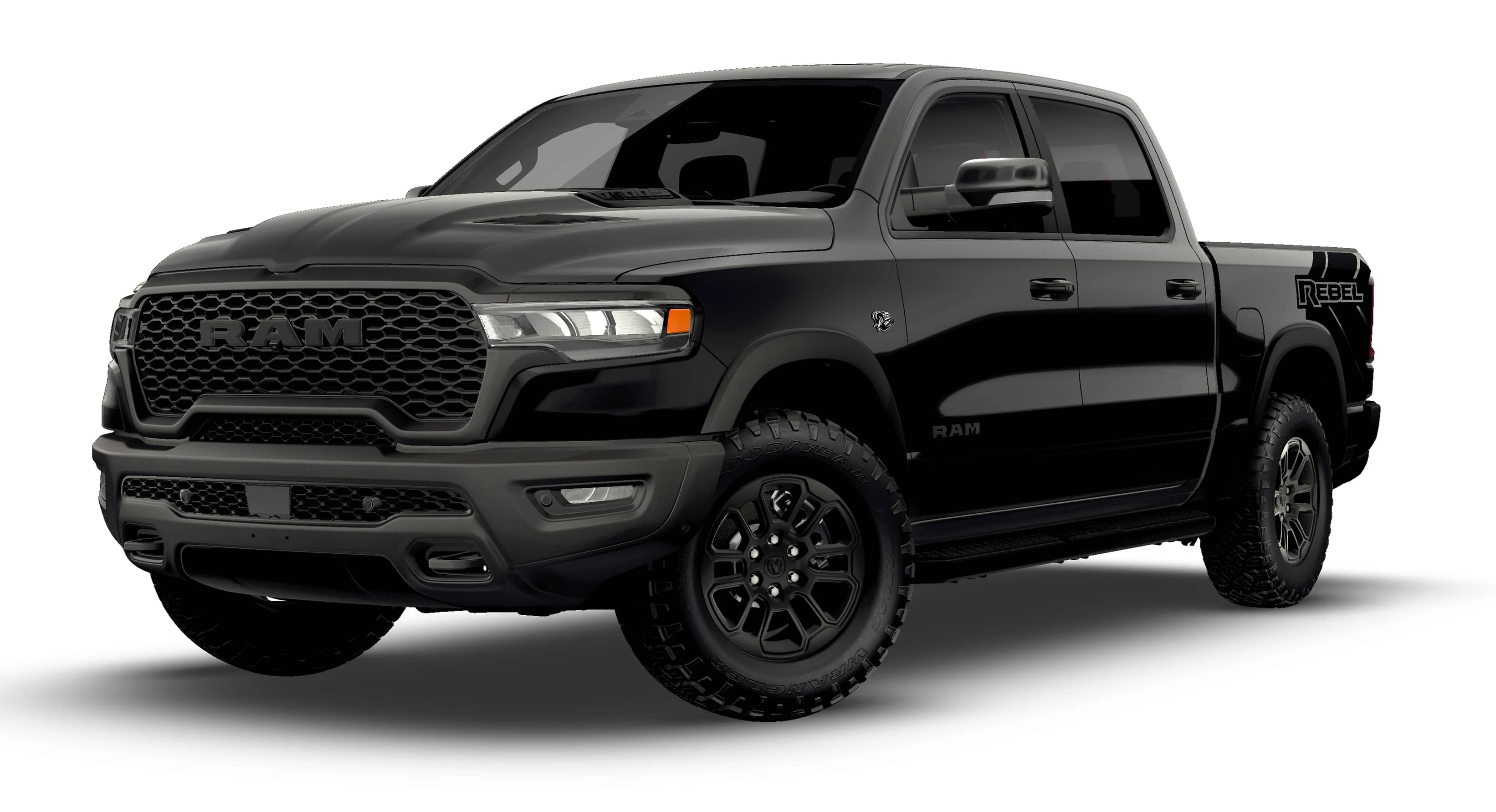 New 2026 Diamond Black Crystal Pearl-Coat Exterior Paint RAM REBEL image 13