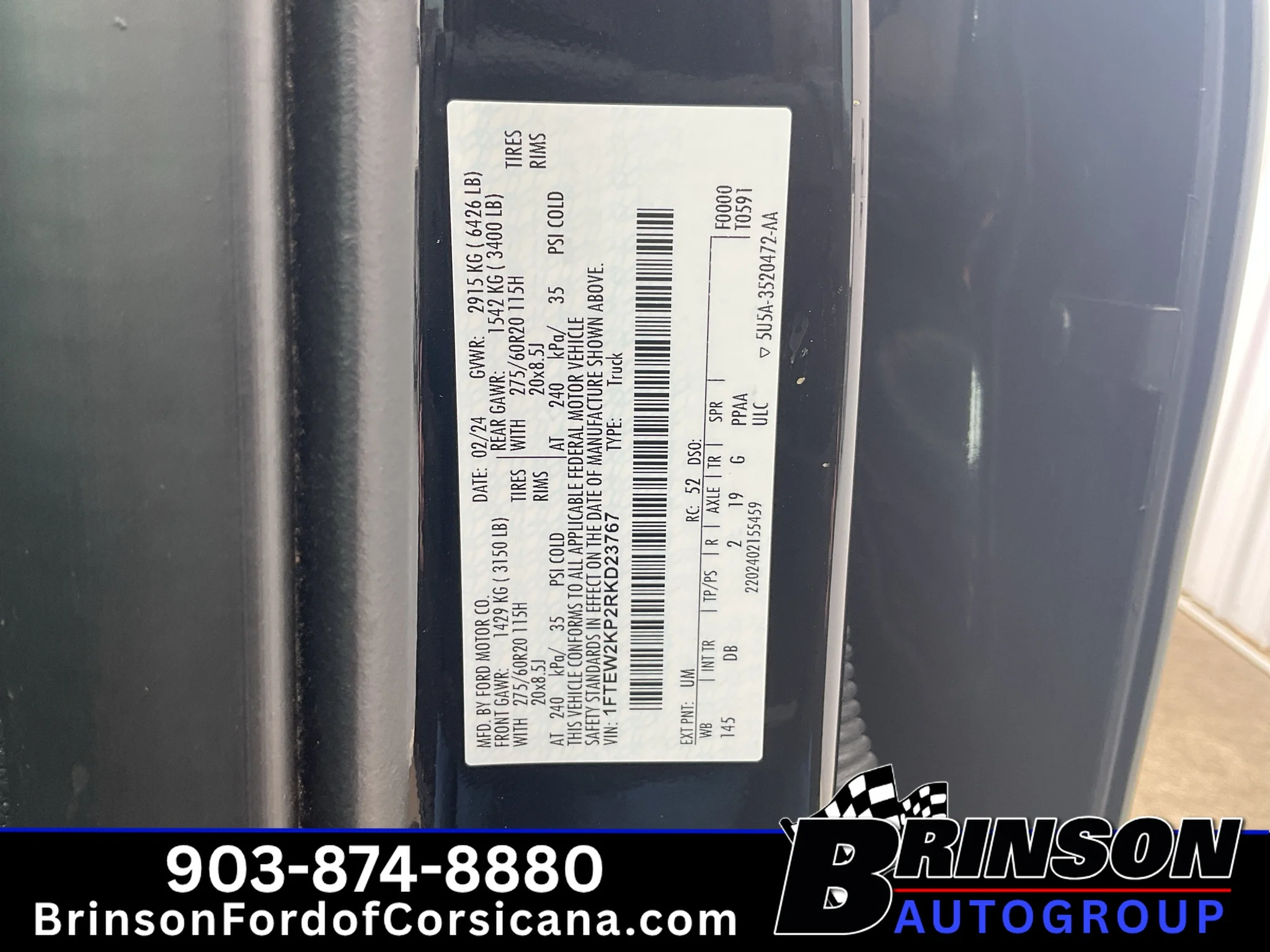 Used 2024 Agate Black Metallic Ford STX image 30