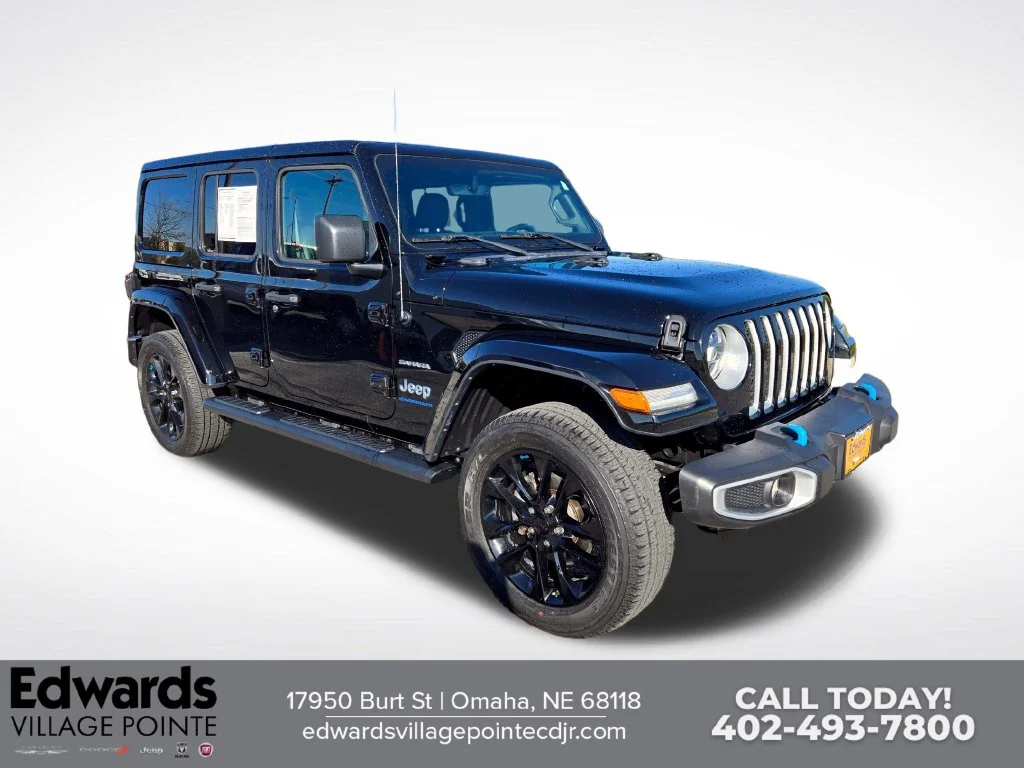 Certified Used 2023 Black Jeep Sahara 4xe image 1